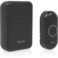 Byron DBY-22351 Battery-Powered Wireless Portable Door Chime Black (623KW)