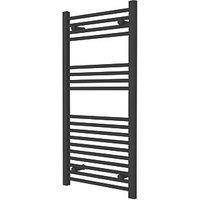 Flomasta 1000mm x 500mm 1522BTU Black Flat Towel Radiator (623TF)