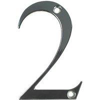Fab & Fix Door Numeral 2 Polished Chrome 80mm (6242P)