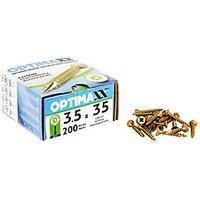 Optimaxx PZ Countersunk Wood Screws 3.5mm x 35mm 200 Pack (624TY)