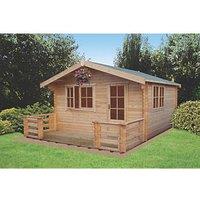 Shire Kinver 12' x 14' (Nominal) Apex Timber Log Cabin (62552)