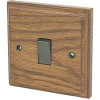 Varilight 10AX 1-Gang 2-Way Light Switch Medium Oak (6256H)