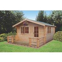 Shire Kinver 14' x 17' 6" (Nominal) Apex Timber Log Cabin (62570)