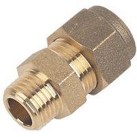 Flomasta Brass Compression Adapting Male Coupler 10mm x 1/4" (62592)