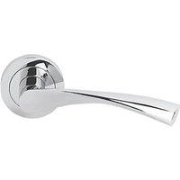 Smith & Locke Bude Fire Rated Lever on Rose Door Handles Pair Polished Chrome (626FH)