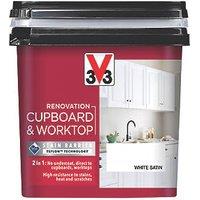 V33 750ml White Satin Kitchen Cupboard Paint (626FW)