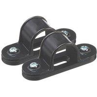 Deta TTE uPVC Spacer Bar Saddles 20mm Black 2 Pack (626VT)