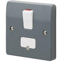 MK Logic Plus 13A Switched Fused Spur Graphite with White Inserts (627FF)