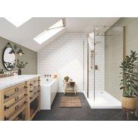 Multipanel Hydrolock Bathroom Waterproof Wall Panel Metro Tile Matt Alpine White 2400mm x 598mm x 11mm (628YT)