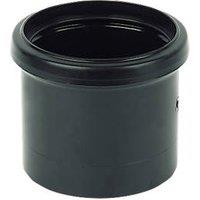 FloPlast Push-Fit/Solvent Weld Single Socket Pipe Coupler Black 110mm (62966)