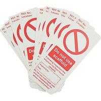 Essentials Scaffold Prohibition Tag Inserts 10 Pack (629PX)