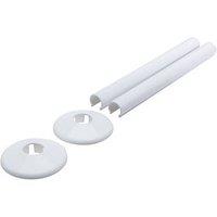 Talon Snappit Radiator Tail Pipe Covers White 18mm x 200mm 2 Pack (629RJ)