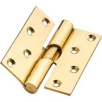 Smith & Locke Polished Brass Rising Butt Hinges 100mm x 84mm 2 Pack (629TE)