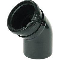 FloPlast Push-Fit 135 Single Socket Bend Black 110mm (63147)