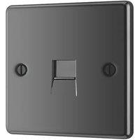 LAP 1-Gang Master Telephone Socket Black Nickel (63197)