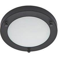Spa Delphi LED Flush-Fitting Ceiling Light Satin Black 12W 600lm (631RV)