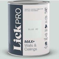 LickPro Max+ 1Ltr Blue 02 Matt Emulsion Paint (631TM)