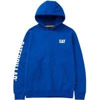 CAT Trademark Banner Hooded Sweatshirt Blue X Large 46" Chest (631TN)