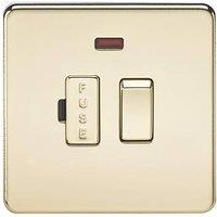 Knightsbridge 13A Switched Fused Spur with LED Polished Brass (631TY)