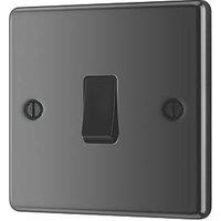 LAP 20A 16AX 1-Gang 2-Way Light Switch Black Nickel with Black Inserts (632PN)
