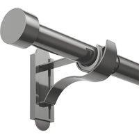 Rothley Polished Gunmetal Extendable Curtain Pole w/ Stud Finials 28mm x 71-120cm (632YU)