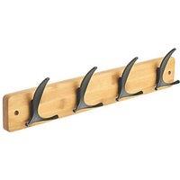 Hardware Solutions 4-Hook Rail Bamboo 450mm x 70mm (633KK)
