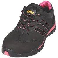 Site Dorain Womens Safety Trainers Black Size 3 (634FH)