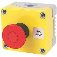 Hylec 1DE.01.01AG-SF Double Pole Mushroom Head Push-Button Isolator Switch NO/NC (63597)