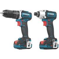 Erbauer ECD12-Li-2/EID12-Li-2 12V 2 x 3.0Ah Li-Ion EXT Brushless Cordless Combi Drill & Impact Driver Twin Kit (635PV)