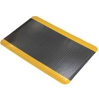 COBA Deckplate ReGen Anti-Fatigue Floor Mat Black / Yellow 1500mm x 900mm x 15mm (635YN)