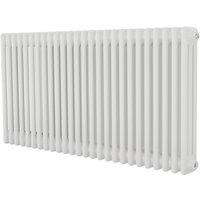 Azur 600mm x 1190mm 5076BTU White Horizontal 3 Column Radiator (635YR)