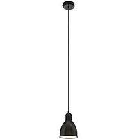 Eglo Priddy 155mm Single Pendant Light Black/White (636PL)