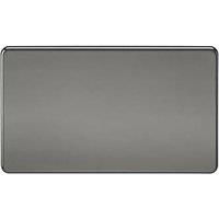 Knightsbridge 2-Gang Blanking Plate Black Nickel (636TX)