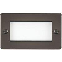 Knightsbridge Flat Plate 4-Module Modular Faceplate Gunmetal (636YA)