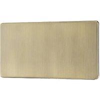 LAP 2-Gang Blanking Plate Antique Brass (637PN)