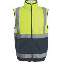 Regatta Pro Zip Collar Hi-Vis Vest Yellow/Navy Small 37.5" Chest (638VF)