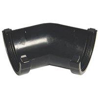 FloPlast Mini Line uPVC 135 Half Round Gutter Black 76mm (6393K)