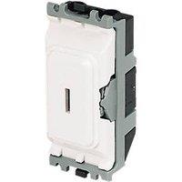 MK Grid Plus 20A Grid SP Control Switch White with Colour-Matched Inserts (63994)