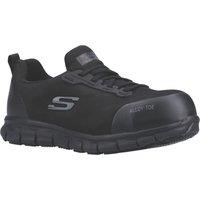 Skechers Sure Track Jixie Size 8 Womens Black Slip-On Safety Trainers (639XH)