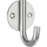 Essentials Single Utility Hook Satin Stainless Steel 76mm (640TA)