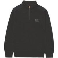 CAT Essential 1/4 Zip Sweatshirt Black Large 42 Chest (640VU)