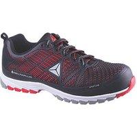 Delta Plus Sportline Size 11 Black/Red Safety Trainers (6410X)