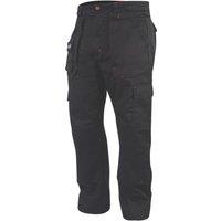 Lee Cooper LCPNT206 Multi Pocket Cargo Trousers Black 30" W 29" L (641HU)
