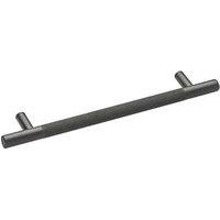 Elite Knobs & Handles Kensington Knurled T Bar Handle Matt Black 213mm (641KK)