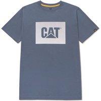 CAT Graphic Short Sleeve Tee Shirt Blue Medium 38" Chest (641XT)