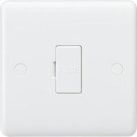 Knightsbridge Curved Edge 3A Unswitched Fused Spur White (641YA)