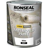 Ronseal 750ml White Matt Anti Mould Wall Paint (64218)