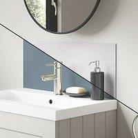 Splashwall Vanity Splashback Gloss Glacier White/Neptune Blue 250mm x 600mm x 4mm (642KU)