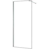 Triton Neo Frameless Showerwall Chrome 800mm x 2015mm (642TK)
