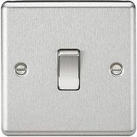 Knightsbridge 20A 1-Gang DP Control Switch Brushed Chrome (642TY)